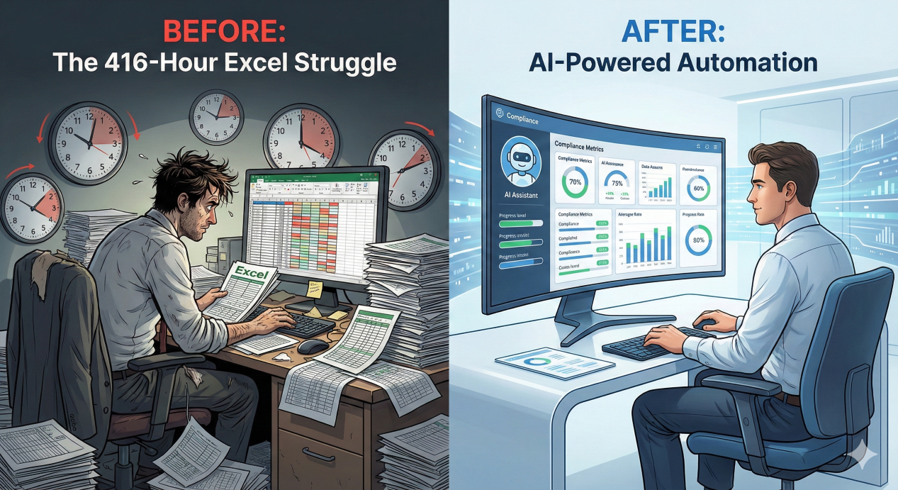 416 hours of manual work annually—how long must the person in charge wrestle with Excel alone?